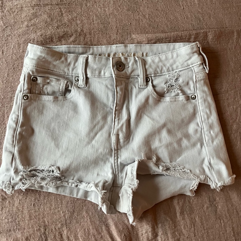 Stylish Women's White Denim Shorts